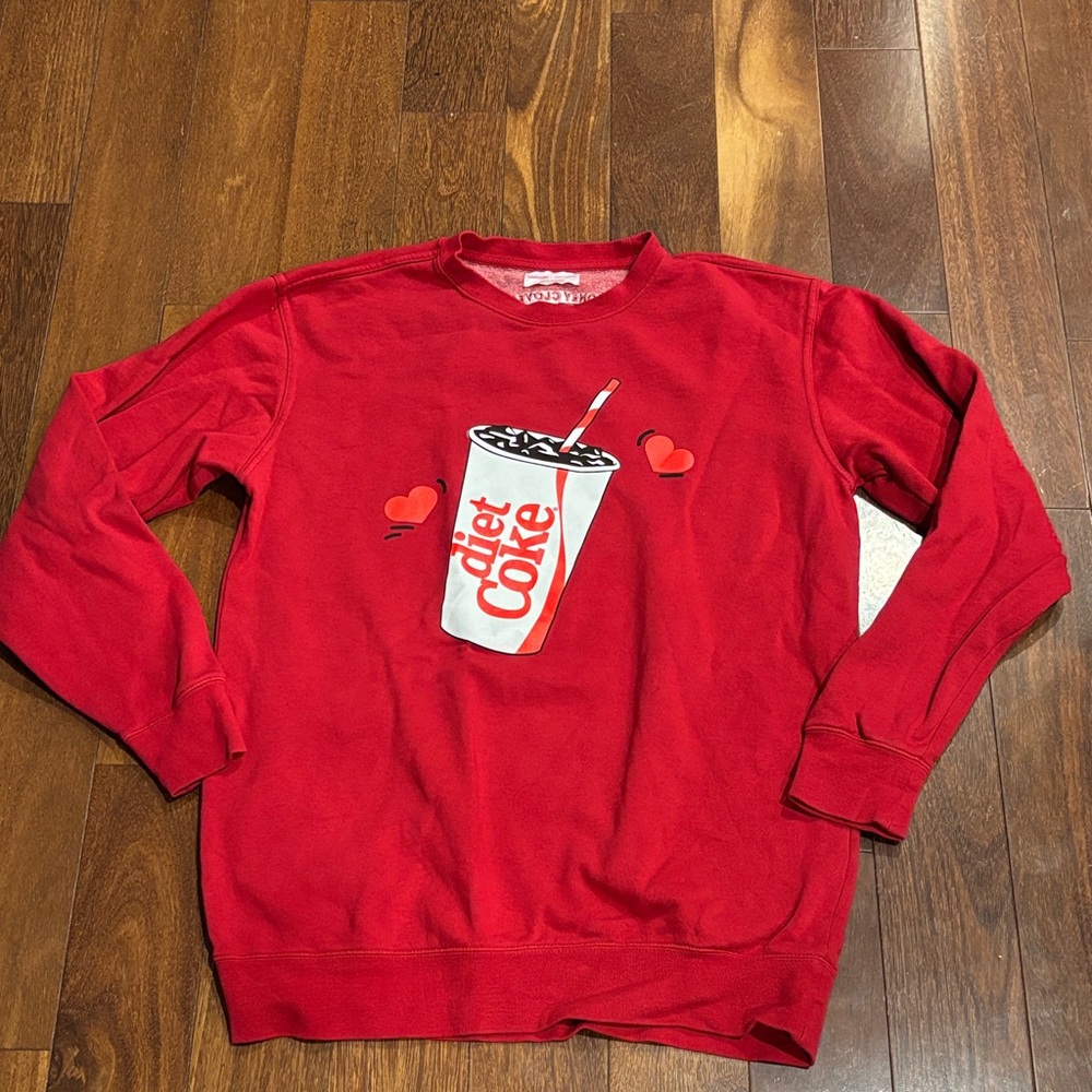 Stoney Clover Lane Red Sweatshirt with Diet Coke Design